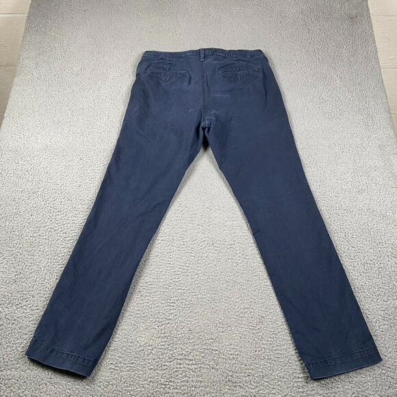 Aero Slim Straight Chino Slacks Pants Men's 33x32 Measured (33x30) Navy - Picture 10 of 11